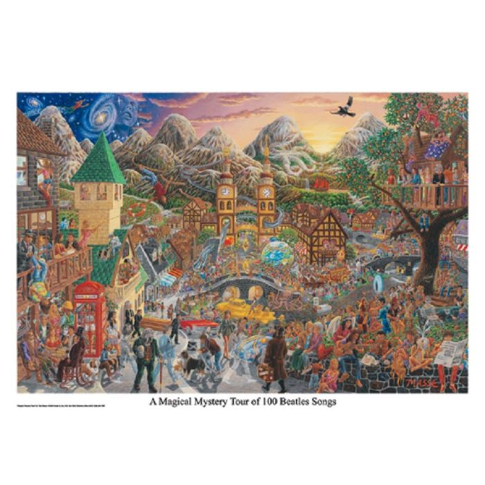 Beatles Magical Mystery Tour 100 Songs - Tom Masse - Poster Emporium