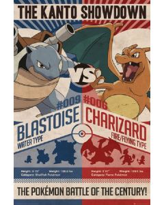 Pokemon - Red Charizard vs Blue Blastoise