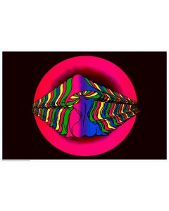 Mushroom Girl - Blacklight ( Non Flocked)