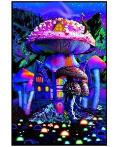 Mushroom House Blacklight (Non Flocked)