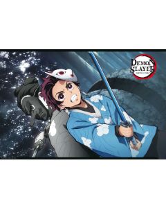 Demon Slayer Tanjiro & Urukodaki - Blue Sword