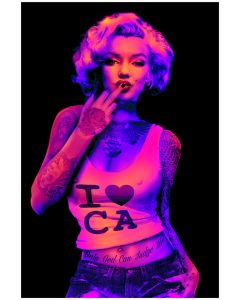 I Love CA - Marilyn Monroe Blacklight (Non Flocked)